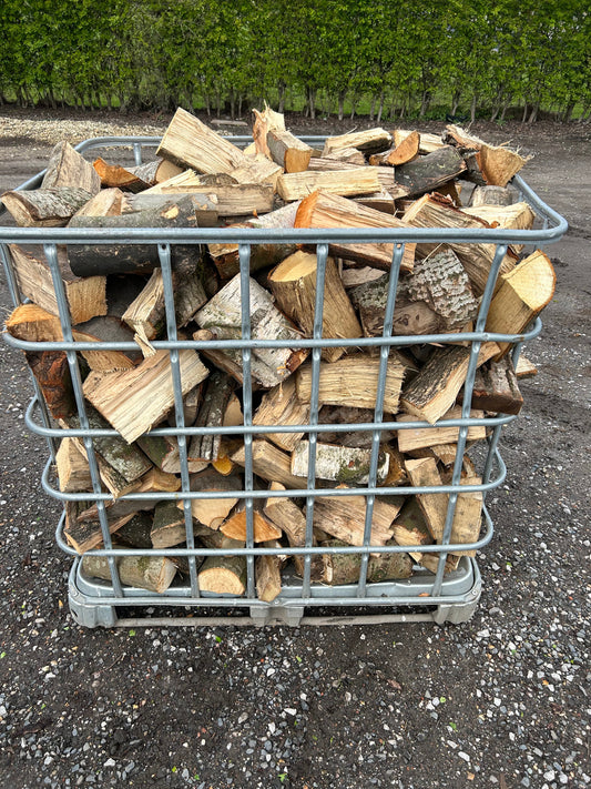 1.2m3 Cage of Part Seasoned Mixed Woods, Equal to 1.5 Ton Bags