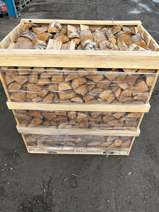 Hand Stacked Pallet of Kiln Dried Birch, Equal to 2 Ton bags