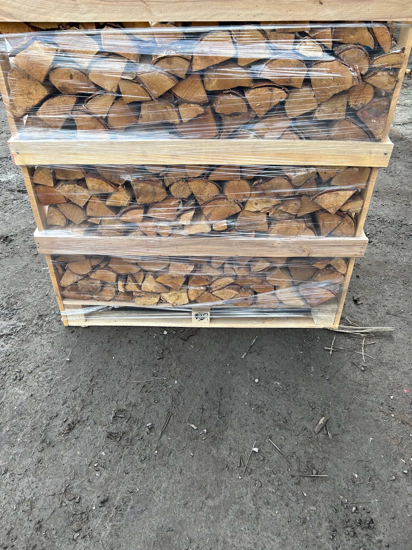 Hand Stacked Pallet of Kiln Dried Birch, Equal to 2 Ton bags